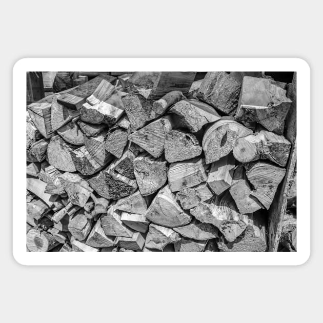 Stacked firewood Sticker by yackers1